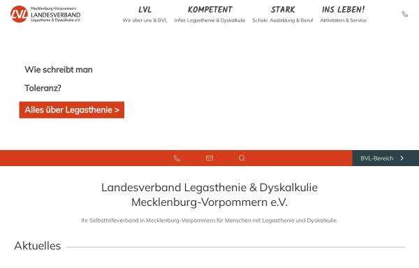 Vorschau von lvl-mecklenburg-vorpommern.de, Landesverband Legasthenie e. V.