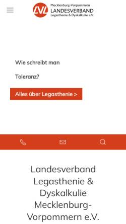 Vorschau der mobilen Webseite lvl-mecklenburg-vorpommern.de, Landesverband Legasthenie e. V.