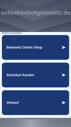 Vorschau der mobilen Webseite www.schinkenhofgroemitz.de, Schinkenhof Grömitz