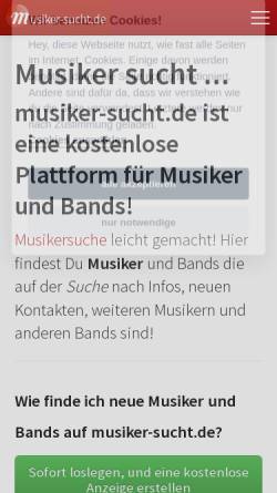 Vorschau der mobilen Webseite musiker-sucht.de, musiker-sucht.de