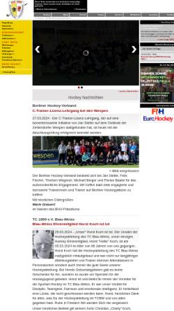 Vorschau der mobilen Webseite www.mv-hockey.de, Hockey-Verband Mecklenburg-Vorpommern