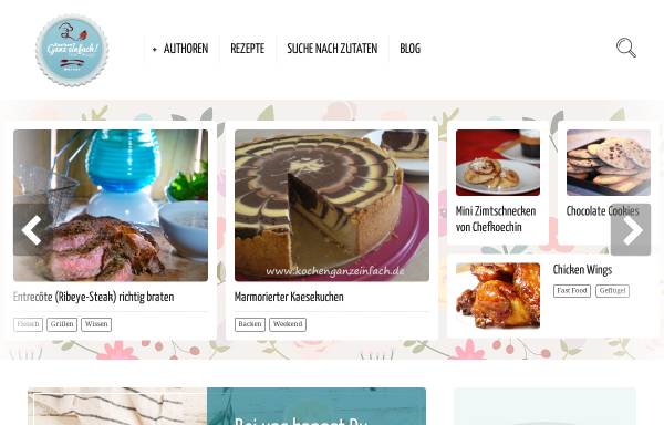 Vorschau von www.kochenganzeinfach.de, Kochen - Ganz einfach
