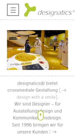 Vorschau der mobilen Webseite www.designatics.de, Designatics - Full Service Design-Agentur