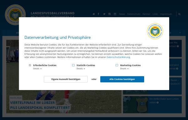 Vorschau von www.lfvm-v.de, Landesfußballverband Mecklenburg-Vorpommern