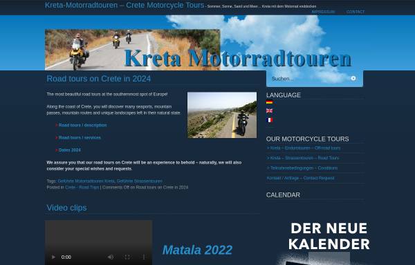 Vorschau von www.kreta-motorradtouren.de, Kreta Motorradtouren - Inhaber: Achilles H. Kavagiozidis