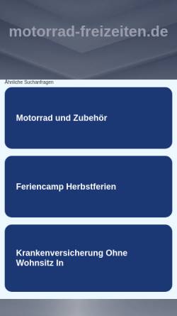 Vorschau der mobilen Webseite motorrad-freizeiten.de, Motorrad-Freizeiten Inhaber Lars Bradtmöller