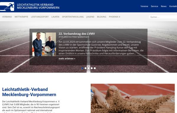 Vorschau von www.lvmv.de, Leichtathletik-Verband Mecklenburg-Vorpommern e. V.