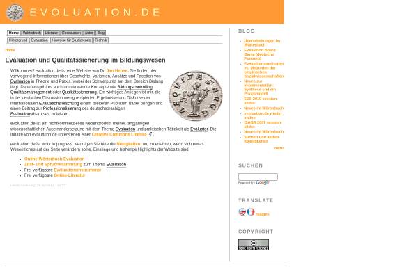 Vorschau von www.evoluation.de, Evoluation.de
