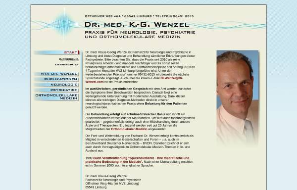 Vorschau von www.dr-wenzel.com, Wenzel, Dr. med. Klaus-Georg