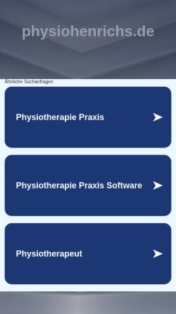 Vorschau der mobilen Webseite www.physiohenrichs.de, Physiotherapie Michael Henrichs