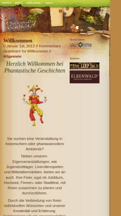 Vorschau der mobilen Webseite www.phantastischegeschichten.de, Phantastische Geschichten