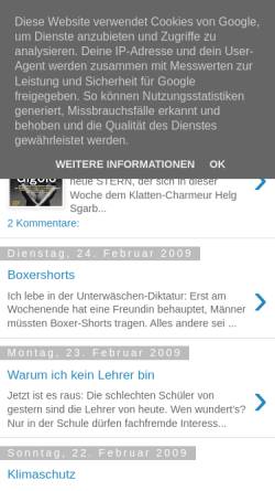 Vorschau der mobilen Webseite schnauze-voll-blog.blogspot.com, Das Schnauze Voll Blog