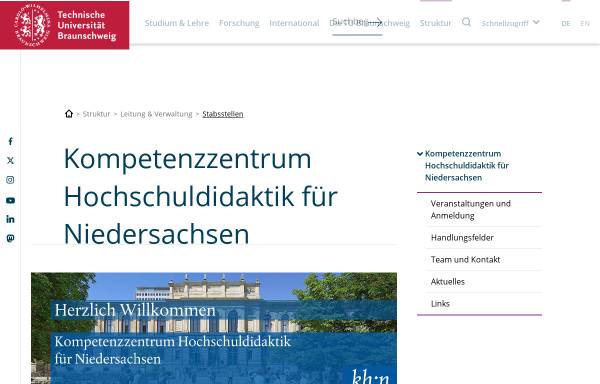 Vorschau von www.tu-braunschweig.de, Kompetenzzentrum Hochschuldidaktik für Niedersachsen (KHN)