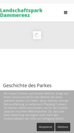 Vorschau der mobilen Webseite dammereez.de, Englischer Landschaftspark Dammereez