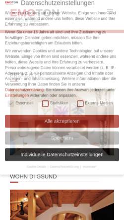 Vorschau der mobilen Webseite emoton.at, Emoton Ton-Innenputze GmbH
