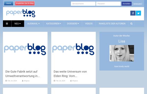 Vorschau von de.paperblog.com, Paperblog
