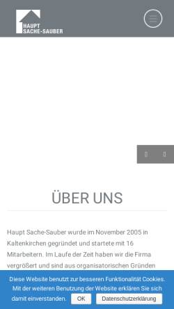 Vorschau der mobilen Webseite www.hauptsachesauber.de, Haupt Sache-Sauber, Inh. Anja Haupt