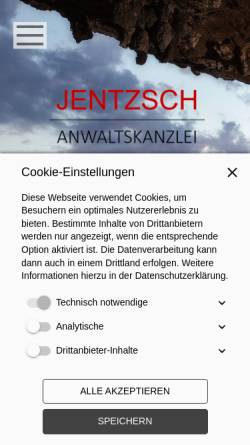 Vorschau der mobilen Webseite www.ra-jentzsch.de, Jentzsch Rechtsanwälte