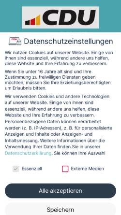 Vorschau der mobilen Webseite www.cdu-hamburg-mitte.de, CDU Hamburg-Mitte