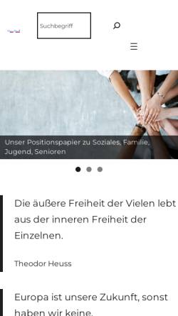 Vorschau der mobilen Webseite www.fdp-wandsbek.de, FDP Wandsbek