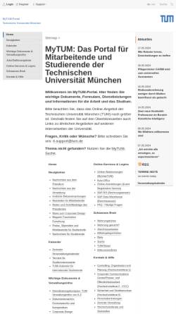 Vorschau der mobilen Webseite portal.mytum.de, Technische Universität München Portal