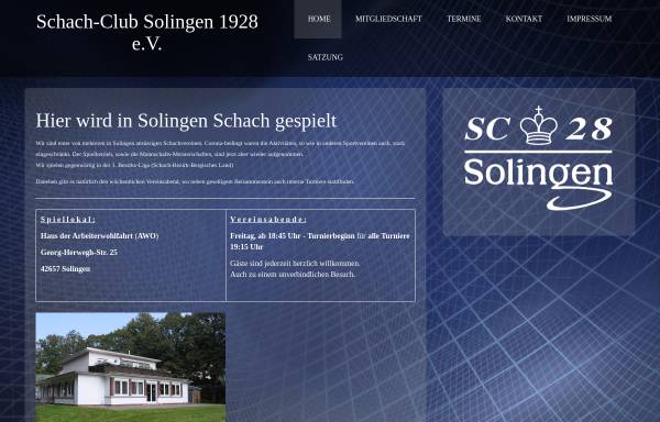Vorschau von www.solingen1928.de, Schach-Club Solingen 1928 e.V.