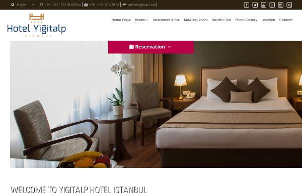 Vorschau von www.yigitalp.com, Hotel Yigitalp Istanbul