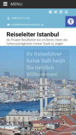 Vorschau der mobilen Webseite www.istanbulreiseleiter.de, Reiseleiter Istanbul - Safak Salli