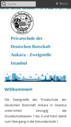Vorschau der mobilen Webseite www.bs-istanbul.de, Deutsche Botschaftsschule Ankara / Zweigstelle Istanbul