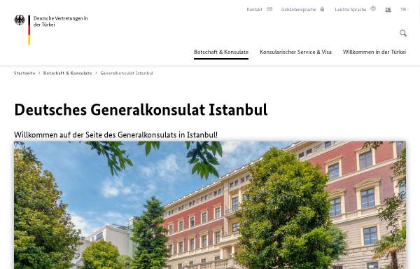 Vorschau von istanbul.diplo.de, Deutsches Generalkonsulat Istanbul