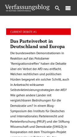Vorschau der mobilen Webseite verfassungsblog.de, Verfassungsblog