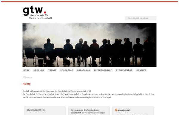 Vorschau von www.theater-wissenschaft.de, Fachverband für Theaterwissenschaft in Deutschland