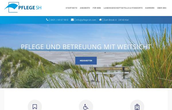 Vorschau von www.pflege-sh.com, Paritätische Pflege Schleswig-Holstein