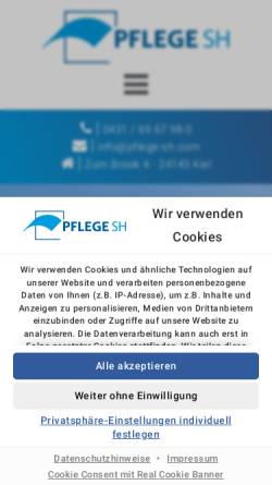 Vorschau der mobilen Webseite www.pflege-sh.com, Paritätische Pflege Schleswig-Holstein
