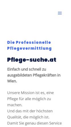 Vorschau der mobilen Webseite www.pflegesuche.at, Pflegesuche.at