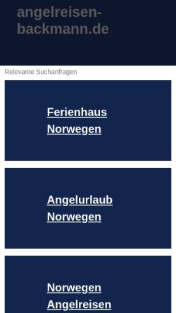 Vorschau der mobilen Webseite www.angelreisen-backmann.de, Angelreisen Backmann