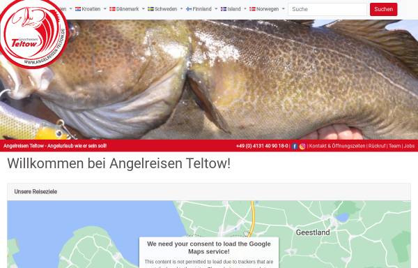 Vorschau von www.angelreisen-teltow.de, Sportreisen Teltow