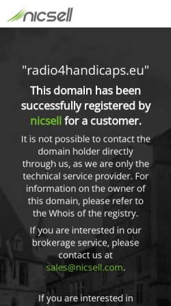 Vorschau der mobilen Webseite www.radio4handicaps.eu, Radio4Handicaps