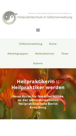 Vorschau der mobilen Webseite www.heilpraktikschule.de, Heilpraktikschule Berlin