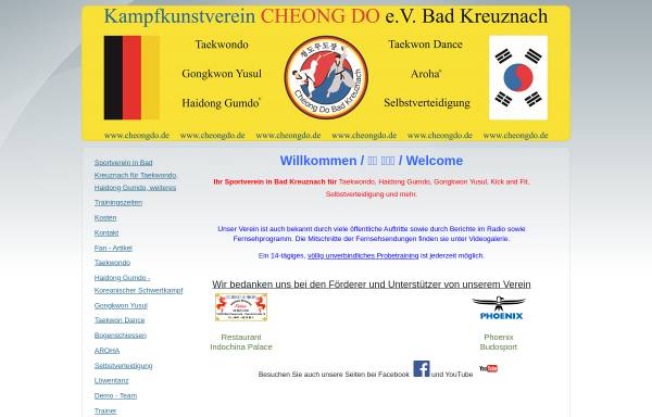 Vorschau von www.cheongdo.de, Kampfkunstverein Cheong Do, Bad Kreuznach