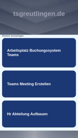 Vorschau der mobilen Webseite www.tsgreutlingen.de, TSG Reutlingen Eishockey