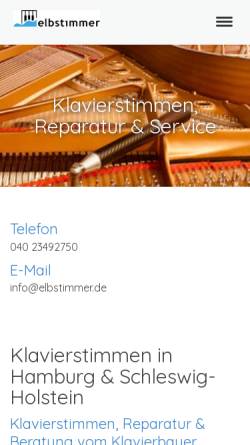 Vorschau der mobilen Webseite www.klavierstimmer.hamburg, Kraus, Daniel