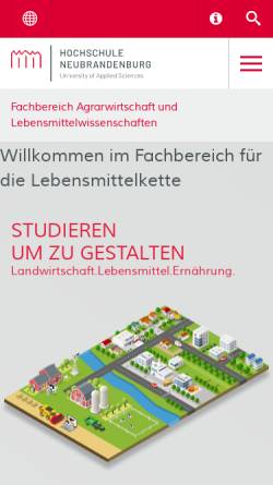 Vorschau der mobilen Webseite www.hs-nb.de, Neubrandenburg Hochschule