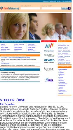 Vorschau der mobilen Webseite meinestellenboerse.de, Arbeitsvermittlung AV NIBBA Inh. Ch. Nibba