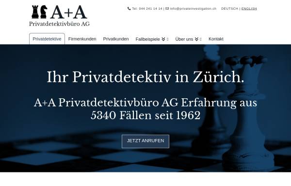 Detektivbüro A+A Privatdetektivbüro AG