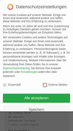 Vorschau der mobilen Webseite bawue.dsqv.de, Squash Rackets Landesverband Baden-Württemberg e.V.