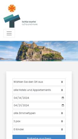 Vorschau der mobilen Webseite www.ischiatourist.de, Ischia Tourist
