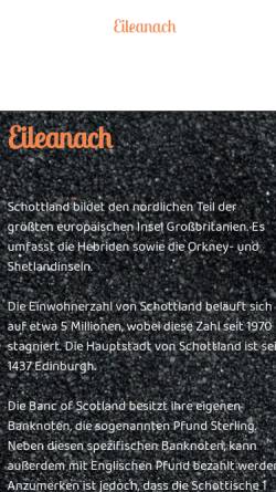 Vorschau der mobilen Webseite www.eileanach.de, Eileanach