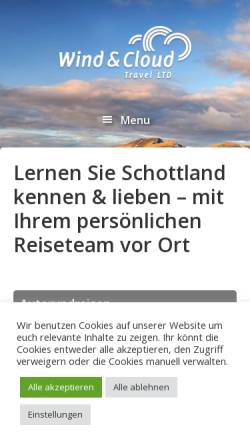 Vorschau der mobilen Webseite schottland-reise.com, Wind and Cloud Travel Ltd.