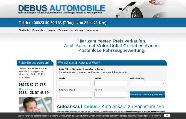 Vorschau von www.auto-debus.de, Autoankauf Debus